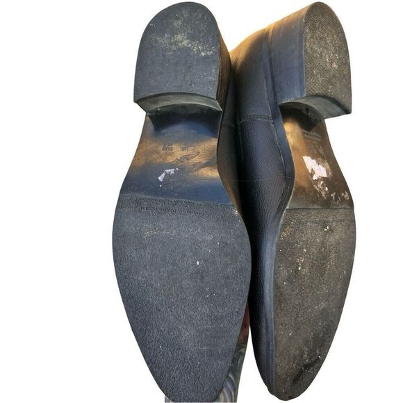 Frank & Oak Black Leather Slip On Chelsea Ankle  Boots  Booties Women size 8 - Picture 5 of 7